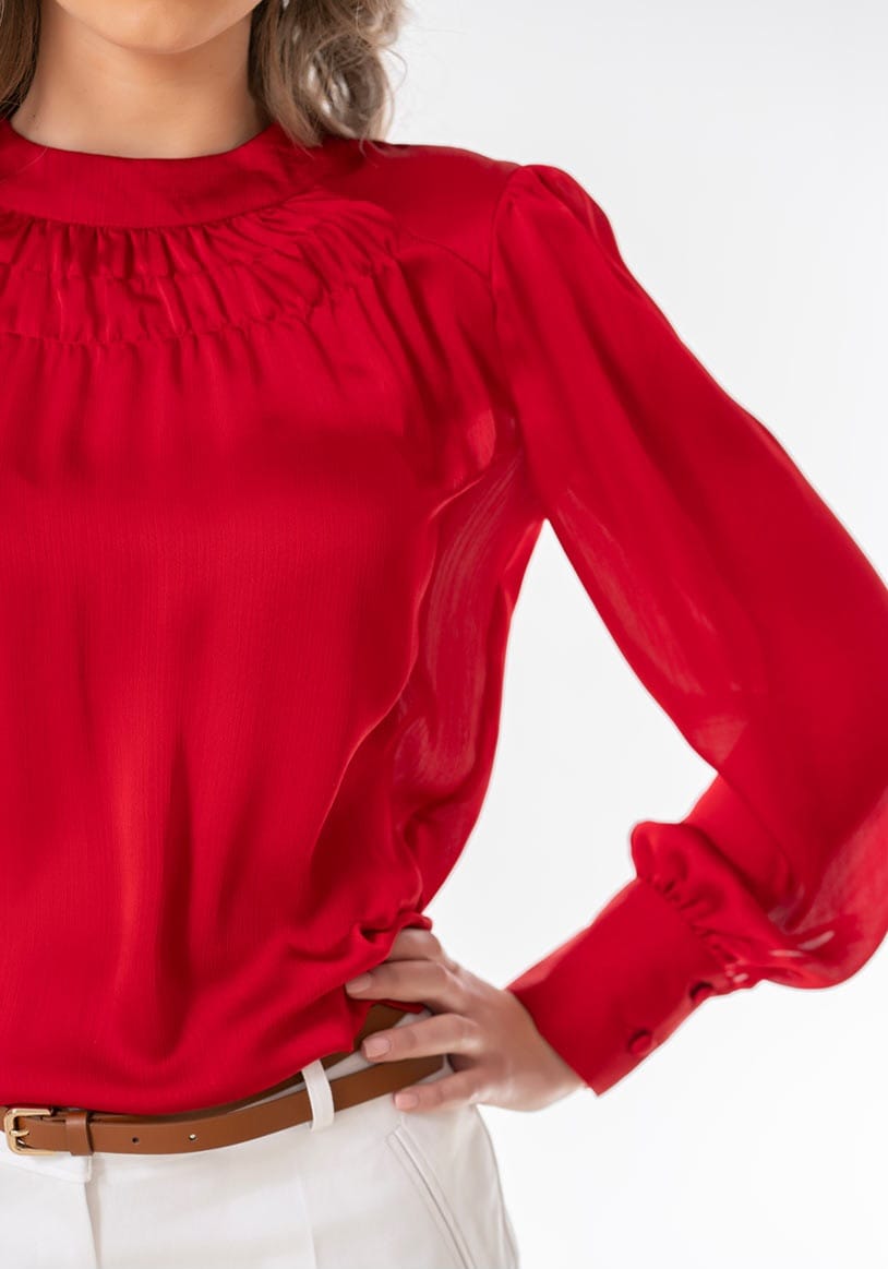 Bluza eleganta din tesatura uni